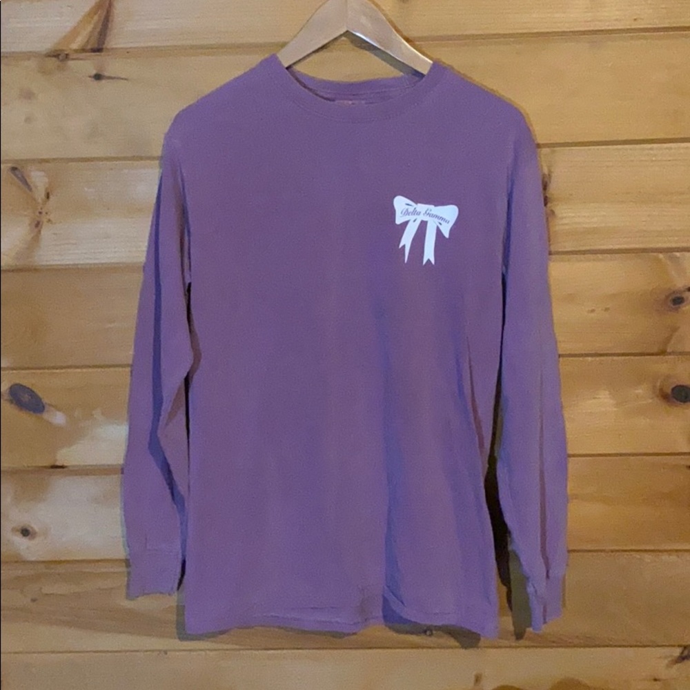 Delta Gamma comfort colors purple long sleeve